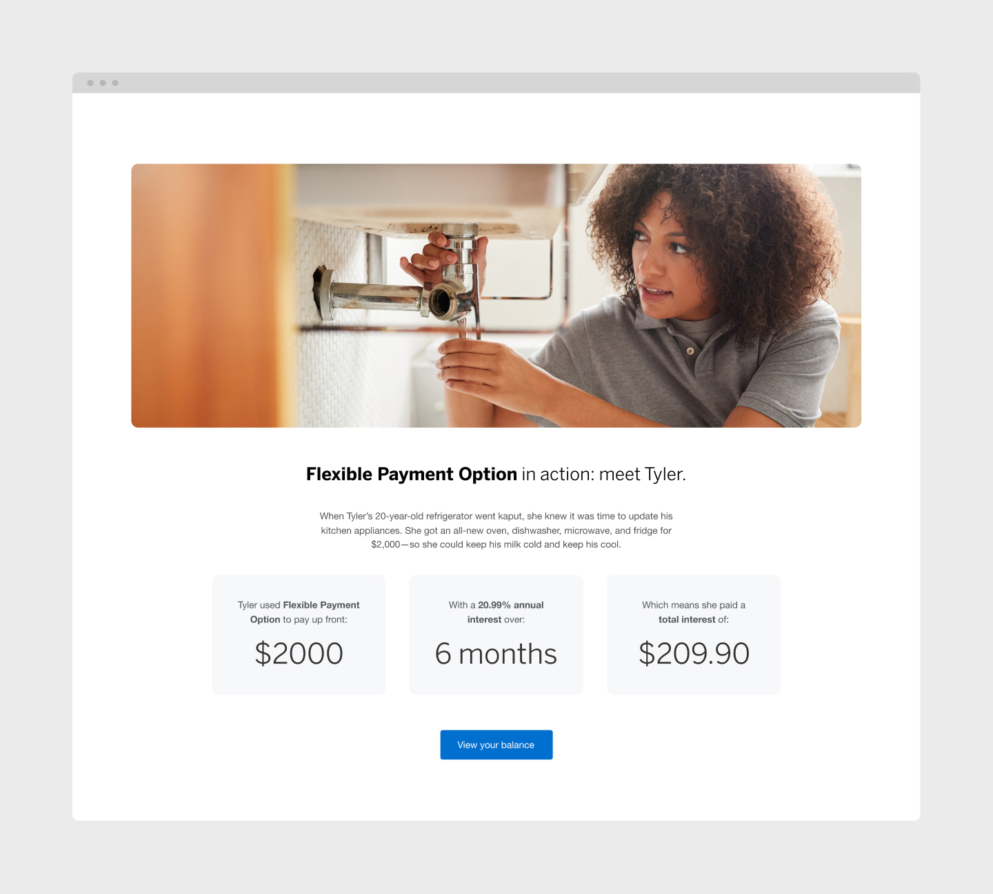 American Expresse Flexible Payment Option in action