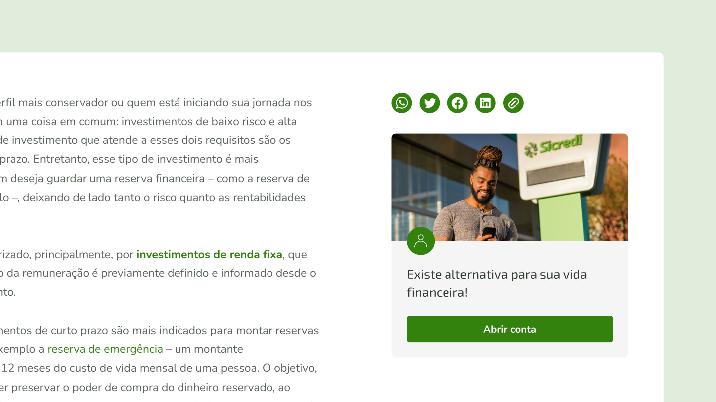 Blog do Sicredi (Sicredi Blog) post page in detail