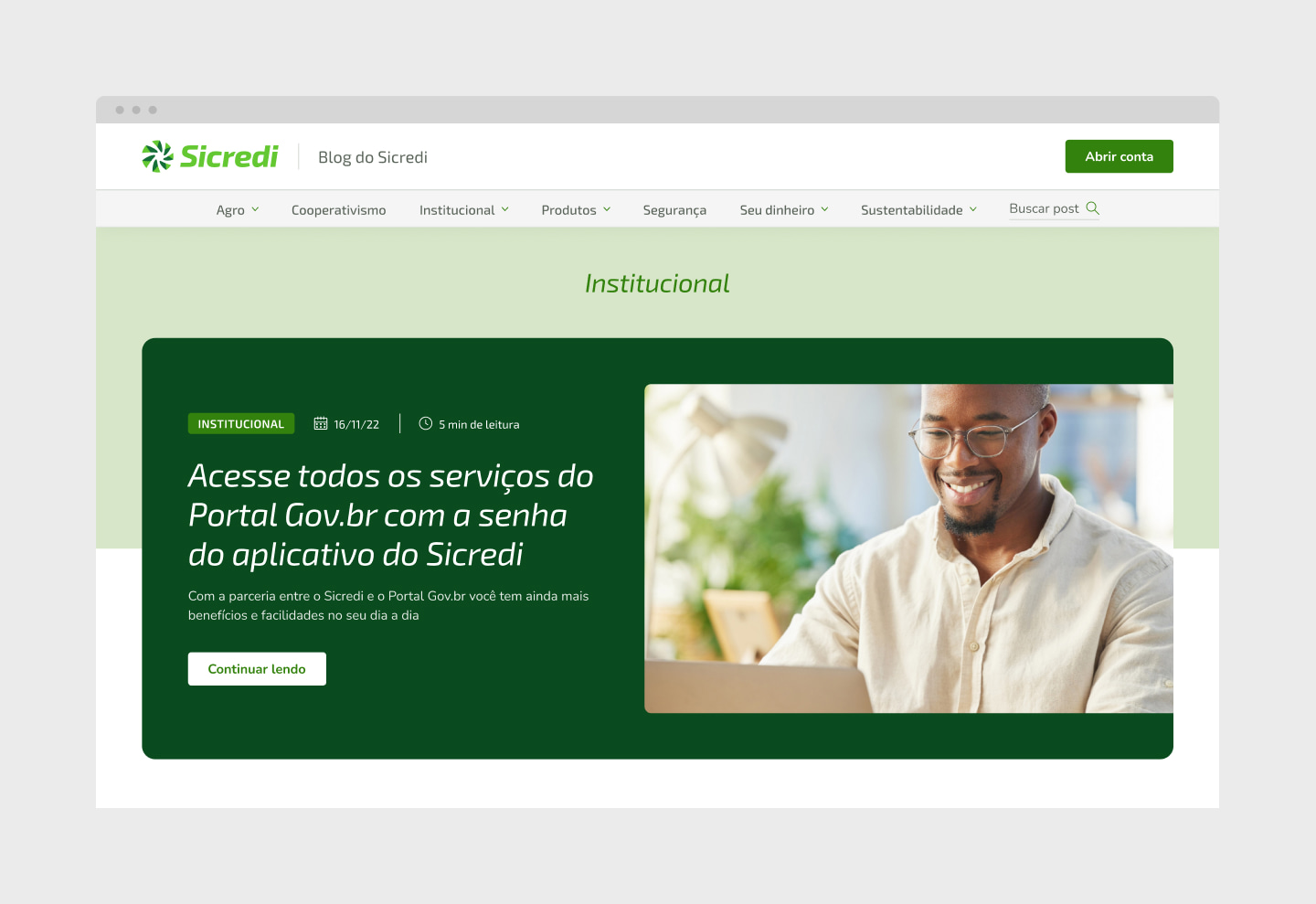 Blog do Sicredi (Sicredi Blog) category page